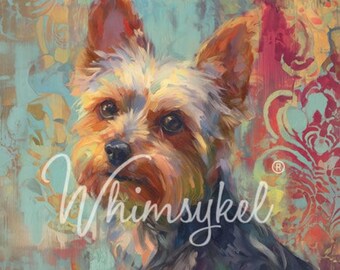 Yorkie Dog Furniture Decoupage Paper - Whimsykel Designs Tissue Sheet - Everyday Companion Collection
