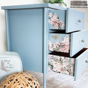 Blossom Botanica Furniture Transfer - Redesign with Prima - Pink Flowers & Butterflies