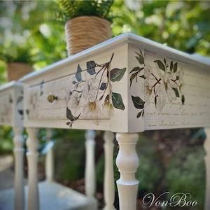 Furniture Transfer - White Magnolia -  Redesign with Prima, Mini Decor Transfer, Magnolia Flower Transfer