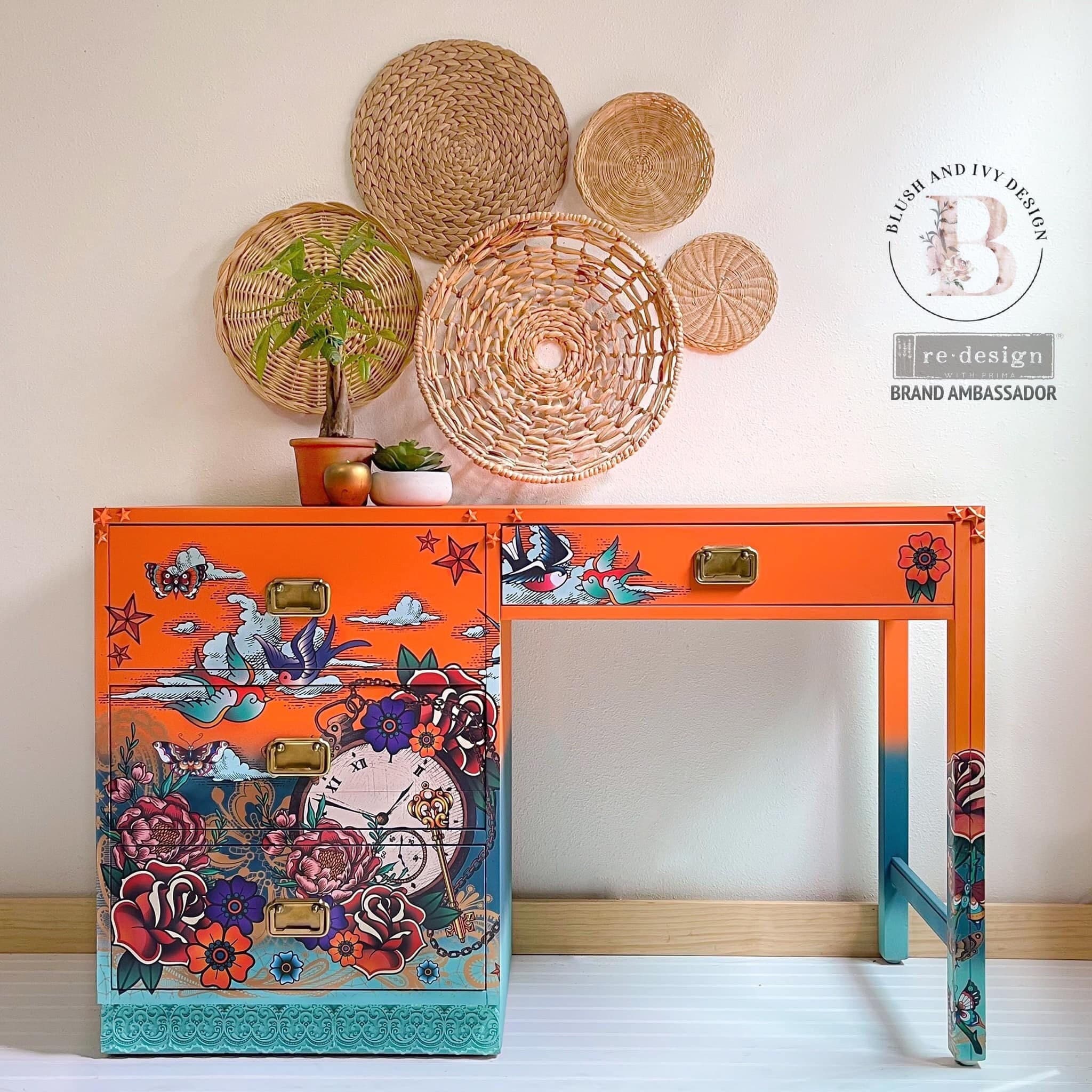 Inked Flash Furniture Transfer: Redesign with Prima Decal 24"x 35"