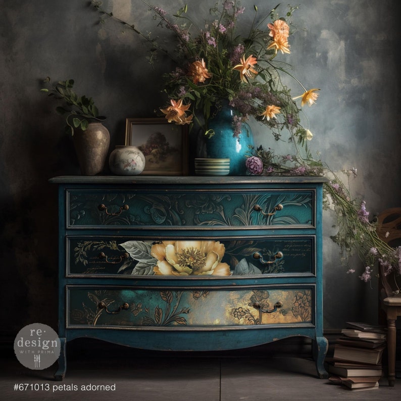 Petals Adorned Floral Decoupage Paper Set - Redesign With Prima Fiber ...
