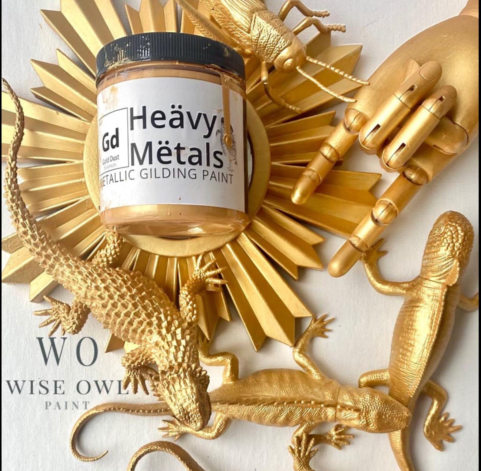 24k Bright gold paint 200 ml wood paint metal paint, Extremely lovely  solvent based Glitter Paint !