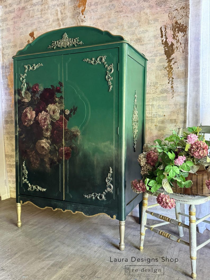 Ethereal Rosebush Floral Decoupage Paper - Exclusive Redesign With ...