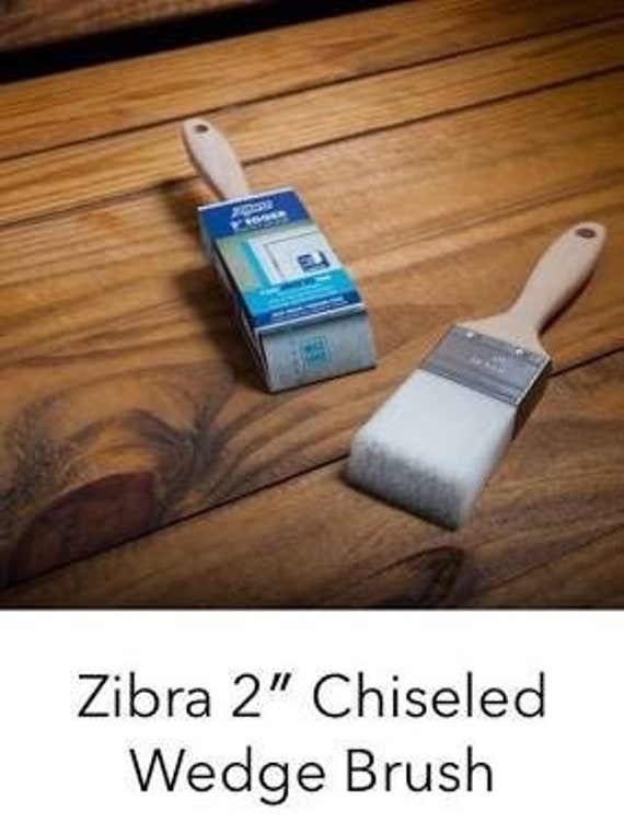 ZIBRA CHISELED PAINTBRUSH 2 Inch Wedge Zibra Paintbrush Chalk Paint  Furniture Painting 