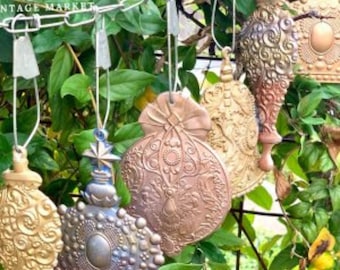 Holiday Silicone Mold - Silver Bells & Victorian Adornments - Redesign with Prima Decor Mould - 5&quot;x8&quot;