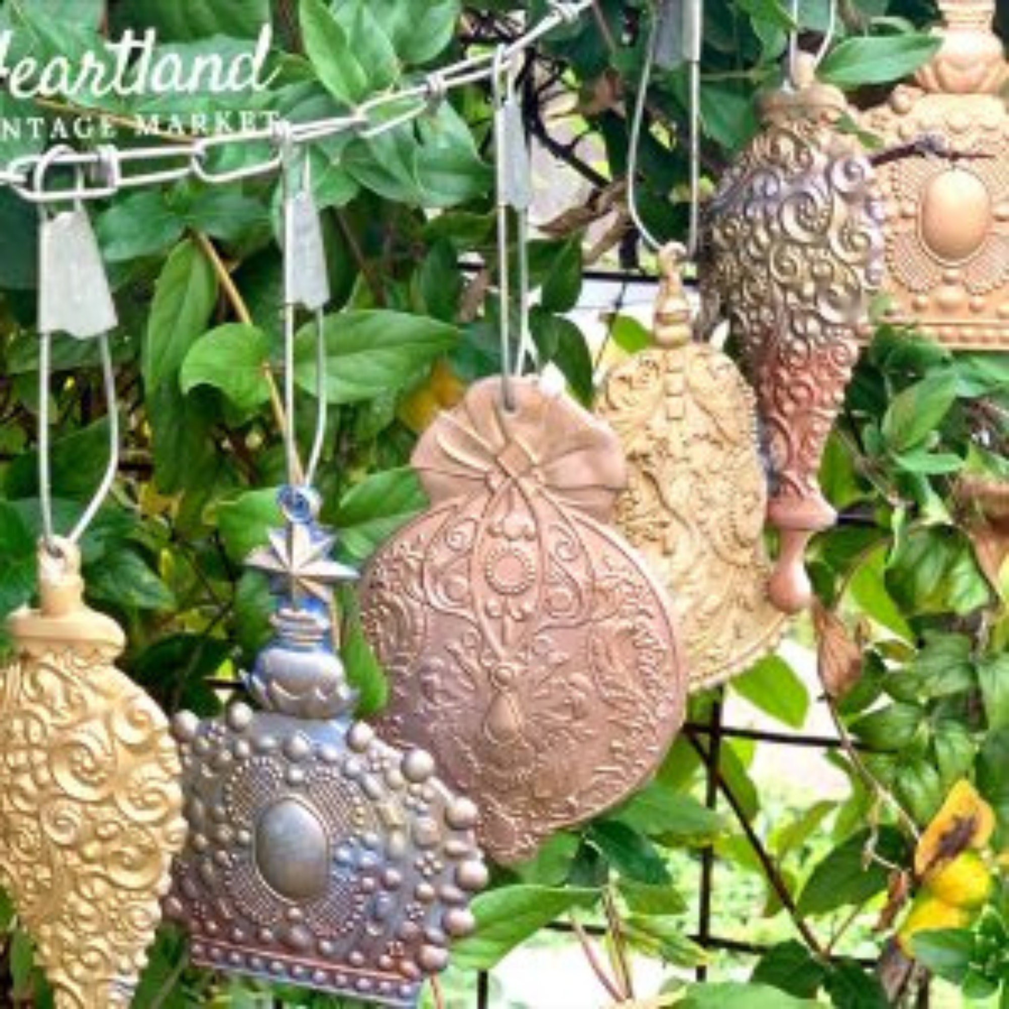 Holiday Molds Silver Bells & Victorian Adornments - Redesign with Prima Decor Mould  5"x8" Furniture Molds - Holiday Mould