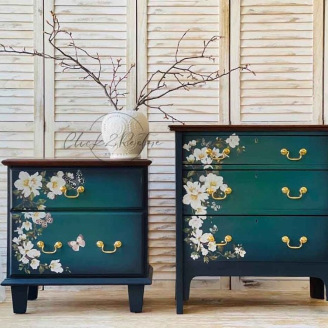 White Magnolia Rub on Furniture Transfer, Redesign With Prima, Mini