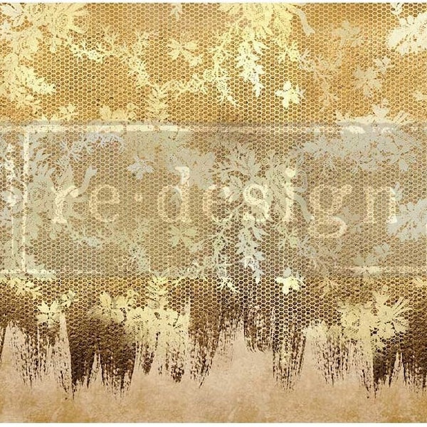 Gilded Lace - A1 Decoupage Fiber - Redesign with Prima 23.4"x 33.1" Decoupage Paper for Furniture