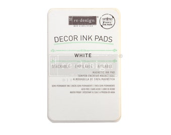 White Magnetic Ink Pad -  ReDesign with Prima - Perfect for Decor Stamps!