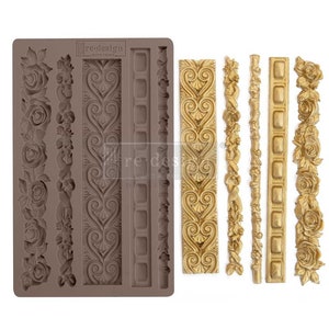 Elegant Borders - Silicone Mold - ReDesign With Prima Decor Mould 5"x8" Molds for Resin