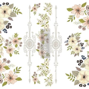 Painted Florals - Furniture Decor Transfer, Redesign with Prima