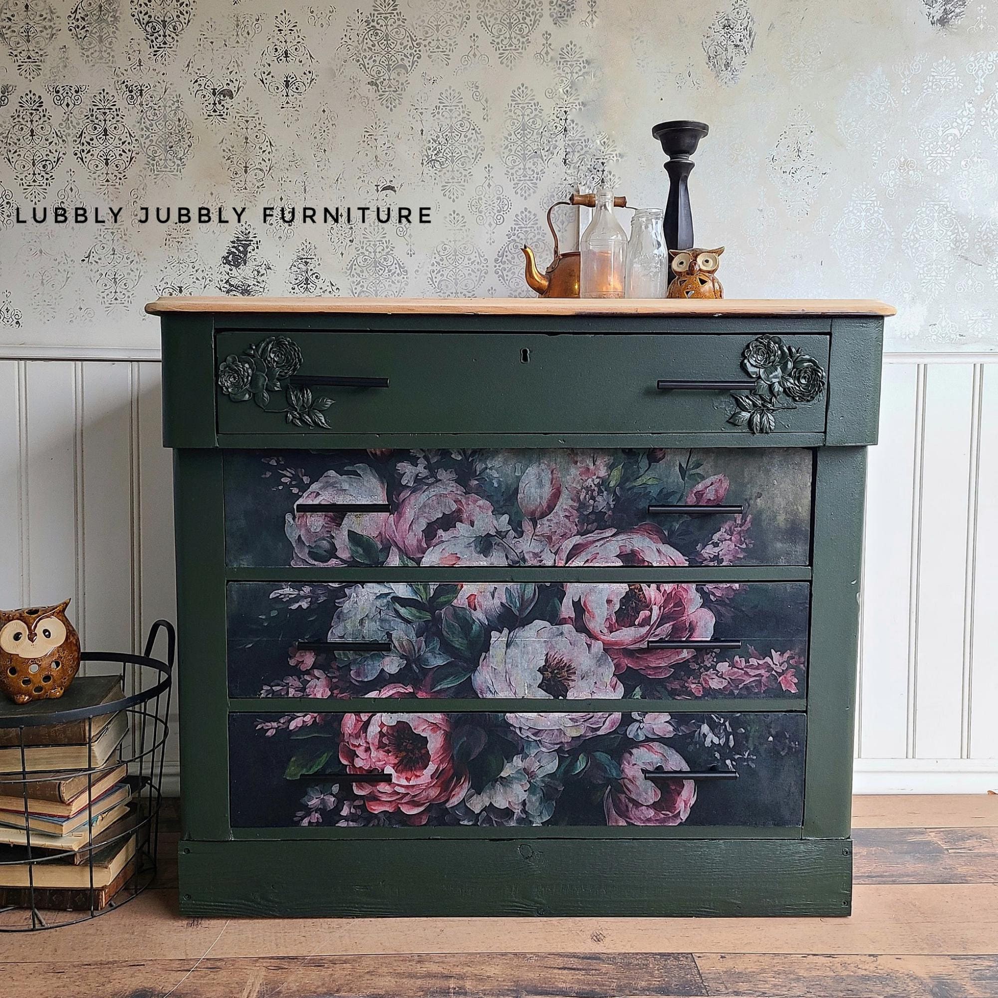 Mossy Rose Delight A1 Decoupage Fiber Paper: Redesign With Prima (23.4 ...