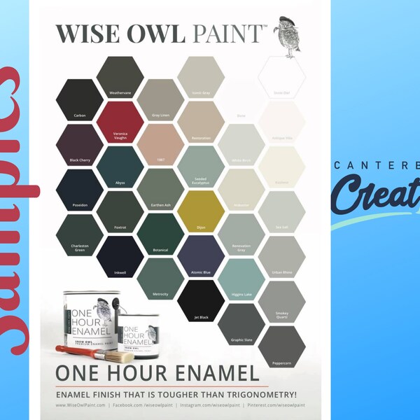 Wise Owl OHE - 2oz Sample - One Hour Enamel - Furniture and Cabinet Paint - Paint Sample