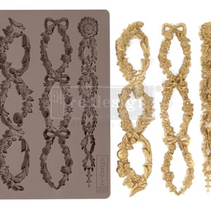 Floral Chain - Decor Mould for Furniture 5"x8" Silicone Mould - Resin Molds