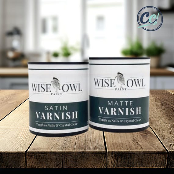 Varnish Topcoat by Wise Owl Paint - Clear Coat Protector - Satin or Matte - Decoupage Medium