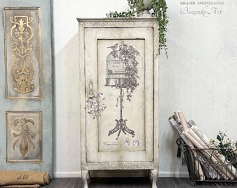 Furniture Transfer - La Voliere - Rub On Decor Transfer, Redesign with Prima, Bird Cage Decal