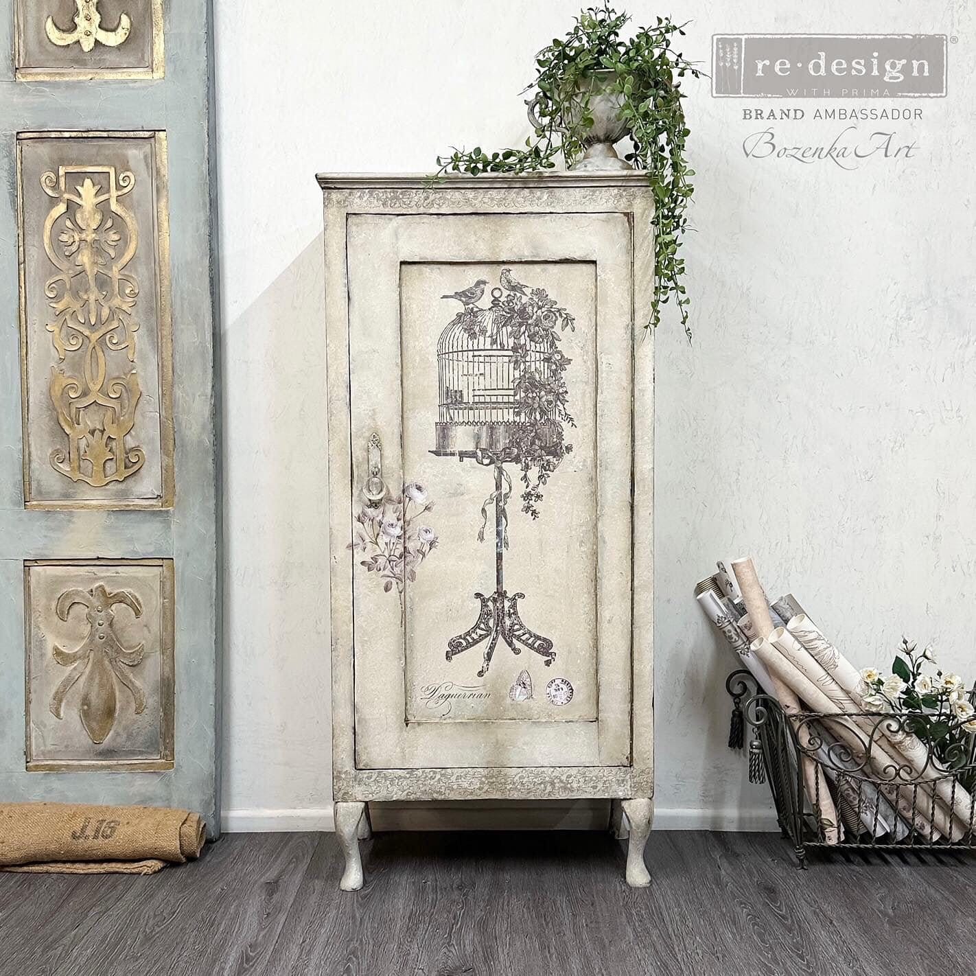 Furniture Transfer - La Voliere - Rub On Decor Transfer, Redesign with Prima, Bird Cage Decal