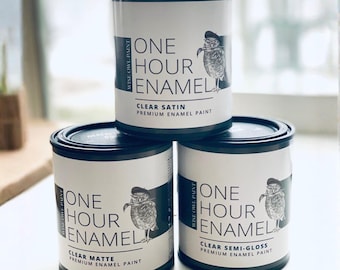 OHE Top Coat - Wise Owl Paint - One Hour Enamel Clear - Furniture and Cabinet Topcoat/ Varnish