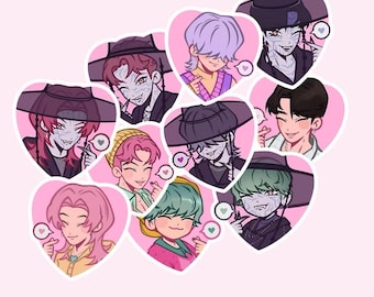 Saja Boys Stickers – K-Pop Demon Hunters Fan Art 2” Stickers