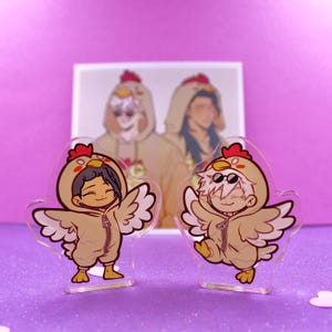 Chicken Fellas Gojo and Geto Thick Acrylic Standee - Unique JJK Anime Merch