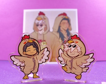 Figura de acrílico gruesa de Chicken Fellas Gojo y Geto - Mercancía única del anime JJK
