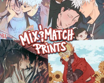 Ivy Art Print - Satosugu Gojo Geto JJK Jujutsu Kaisen - Trigun Vash - Hualian Hua Cheng Xie Lian TGCF Heaven Official's Blessing Fanart