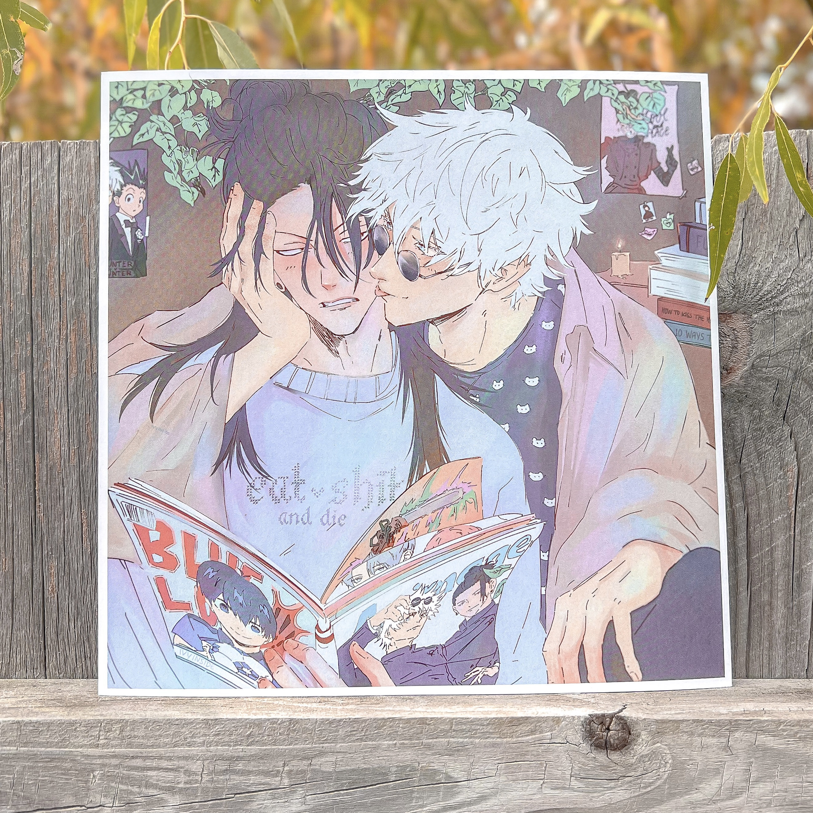 SatoSugu Art Print - Lazy Sunday - Jujutsu Kaisen Sastoru Gojo Suguru Geto Fanart
