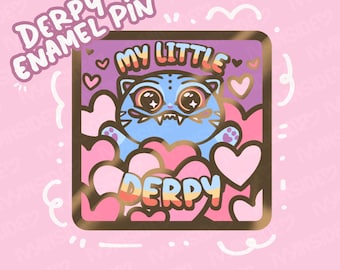 Derpy Tiger Hard Enamel Pin | KPOP DEMON HUNTERS Fanart Pin | Gold Plated Tiger Enamel Pin |