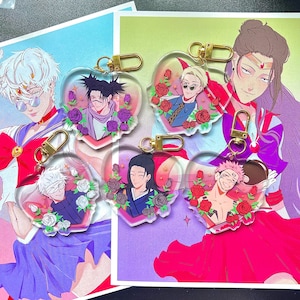 Pack de porte-clés en acrylique Sailor Sorcerer - Produits dérivés JJK Anime Jujutsu Kaisen