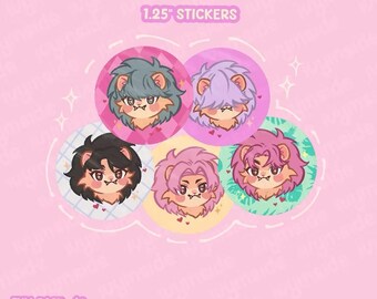 Saja Boys Lion Stickers – 1.25” Glossy Stickers – KPDH