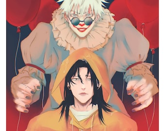 SatoSugu Art Print - Halloween “IT” - Jujutsu Kaisen Sastoru Gojo Suguru Geto Fanart