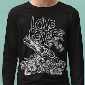 Trigrunge  - Grunge Trigun Stampede  - Black Anime Long Sleeve T-Shirt