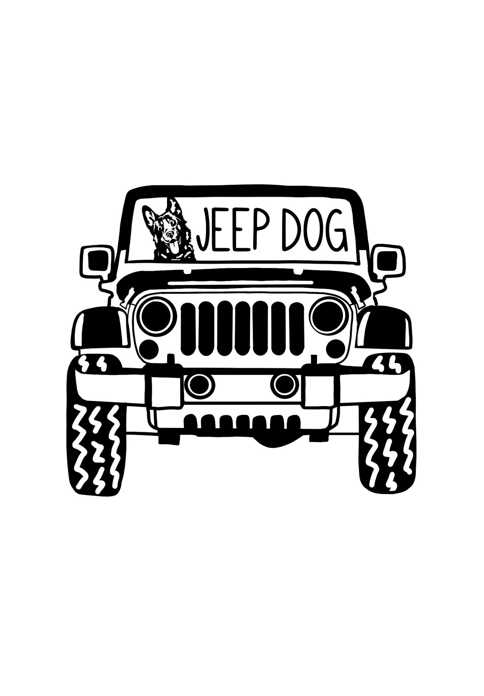 Jeep dog decal Etsy