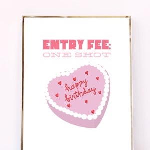 Inschrijfgeld voor verjaardag: One Shot Sign, Happy Birthday Decoration Sign, Print - INSTANT Digitale Download