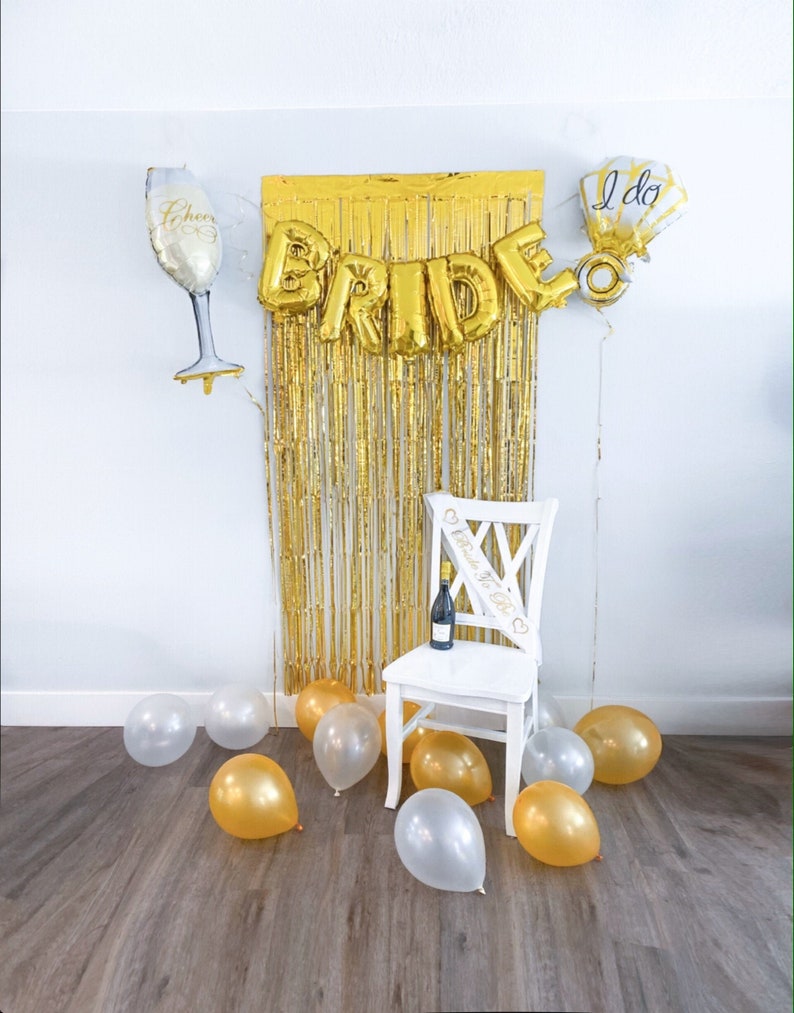 Bridal Shower Bundle Classy Gold Bachelorette Decorations Etsy