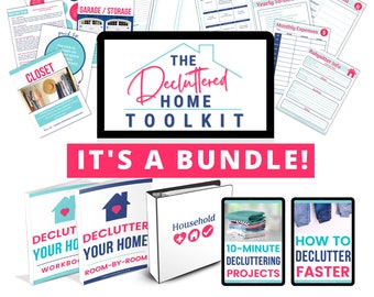 Declutter Planner - Declutter Printable Planner - The Decluttered Home Toolkit - Declutter - Home Organization