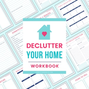 Decluttering Workbook | Declutter Printable Workbook | Home Decluttering Planner | Declutter Your Home Workbook