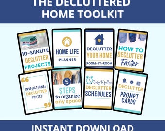 Listy kontrolne, planery, przewodniki do druku i harmonogramy porządkowania domu | Zestaw narzędzi do porządkowania domu (wersja cyfrowa do pobrania)