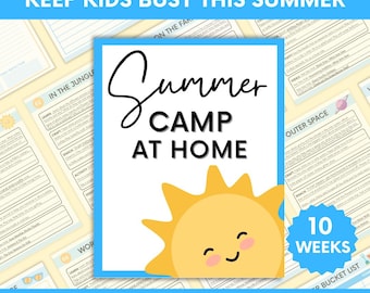 Sommeraktivitäten für Kinder zum Ausdrucken | Einfacher Sommerspaß für Kinder | Sommercamp zu Hause | Bildschirmfreie Ideen