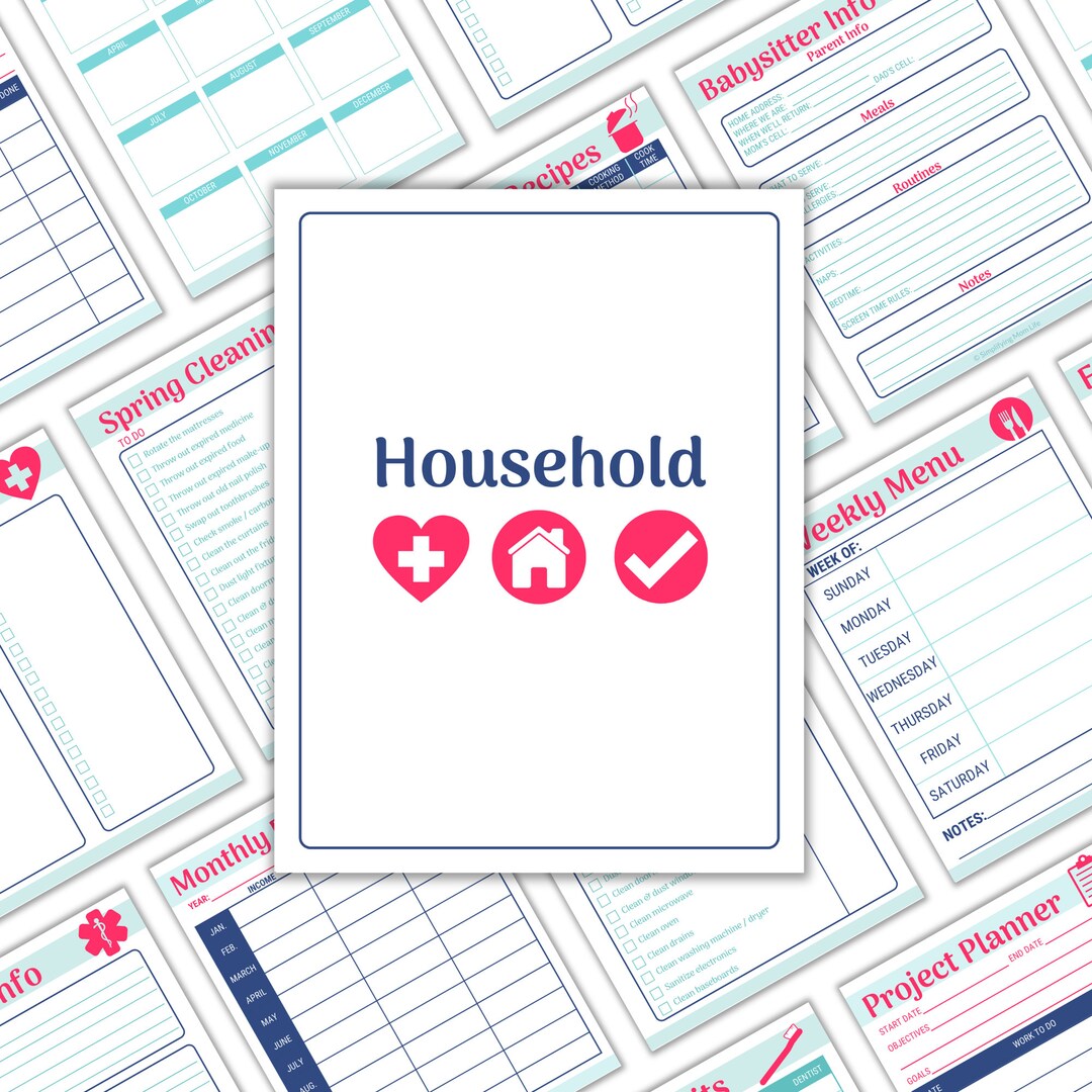 Home Management Binder - House Planner - Household Binder - Printable ...