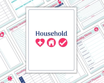 Segregator do zarządzania domem do druku – Planer gospodarstwa domowego, system organizacji domu w formacie PDF, natychmiastowe pobranie