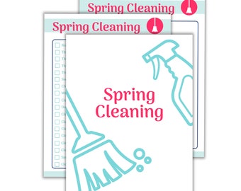 Spring Cleaning Checklist - Printable Cleaning Checklist - Cleaning Checklist - Annual Cleaning List