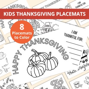 Thanksgiving Placemats for Kids - Print & Color! | Printable Thanksgiving Placemats for Kids | Colorable Placemat