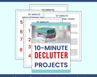 Projets de désencombrement en 10 minutes imprimables, liste de contrôle de réinitialisation rapide de la maison, organisateur PDF pour maman occupée