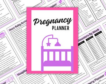 Planer ciąży do druku – listy kontrolne na każdy trymestr (wersja cyfrowa do pobrania)