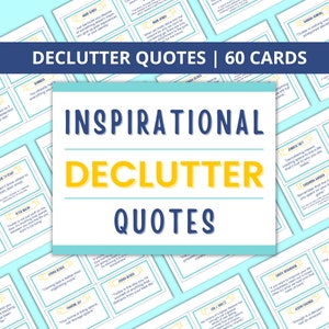 Entrümpelnde Zitate | Declutter Inspirierende Zitate | Druckbare Decluttering Motivationszitate | PDF Dekompression Zitate zur Inspiration