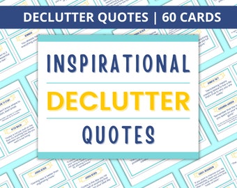 Cytaty o porządkowaniu do druku, motywujące, minimalistyczne karty z cytatami, inspiracja do organizacji domu w formacie PDF