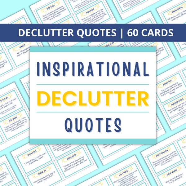 Decluttering Quotes | Declutter Inspirational Quotes | Printable Decluttering Motivational Quotes | PDF Declutter Quotes for Inspiration