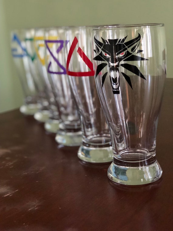 Glass Pint Tankard With Witcher Inspired Design