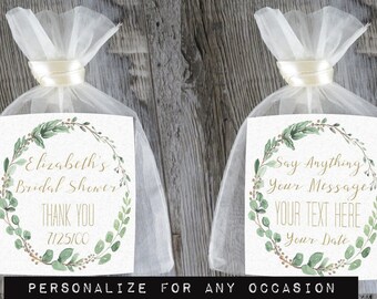 Tea Wedding Gifts Bridal Shower Favors tea party favors Set of 20 w Custom Stamp.